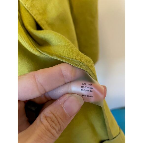 Talbots Collection Linen Wrap Jacket Green Size 6 - Picture 7 of 7